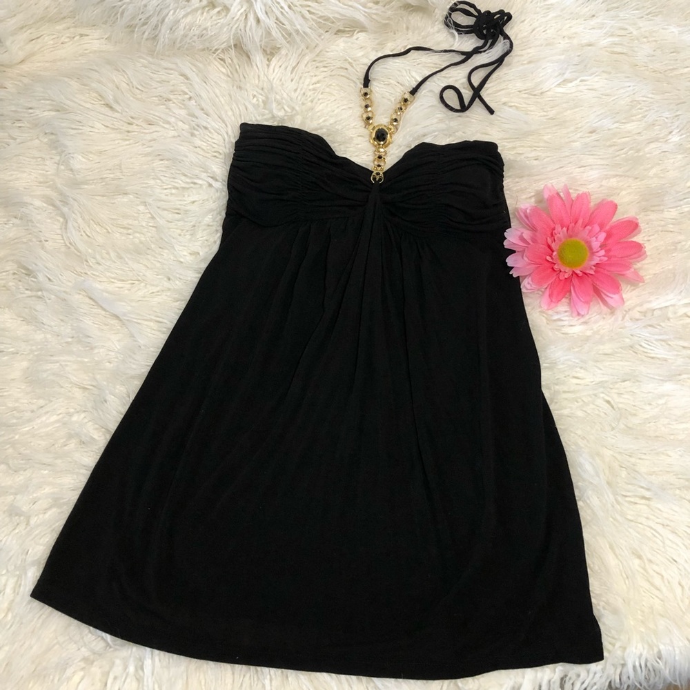 Black stage black dress or blouse